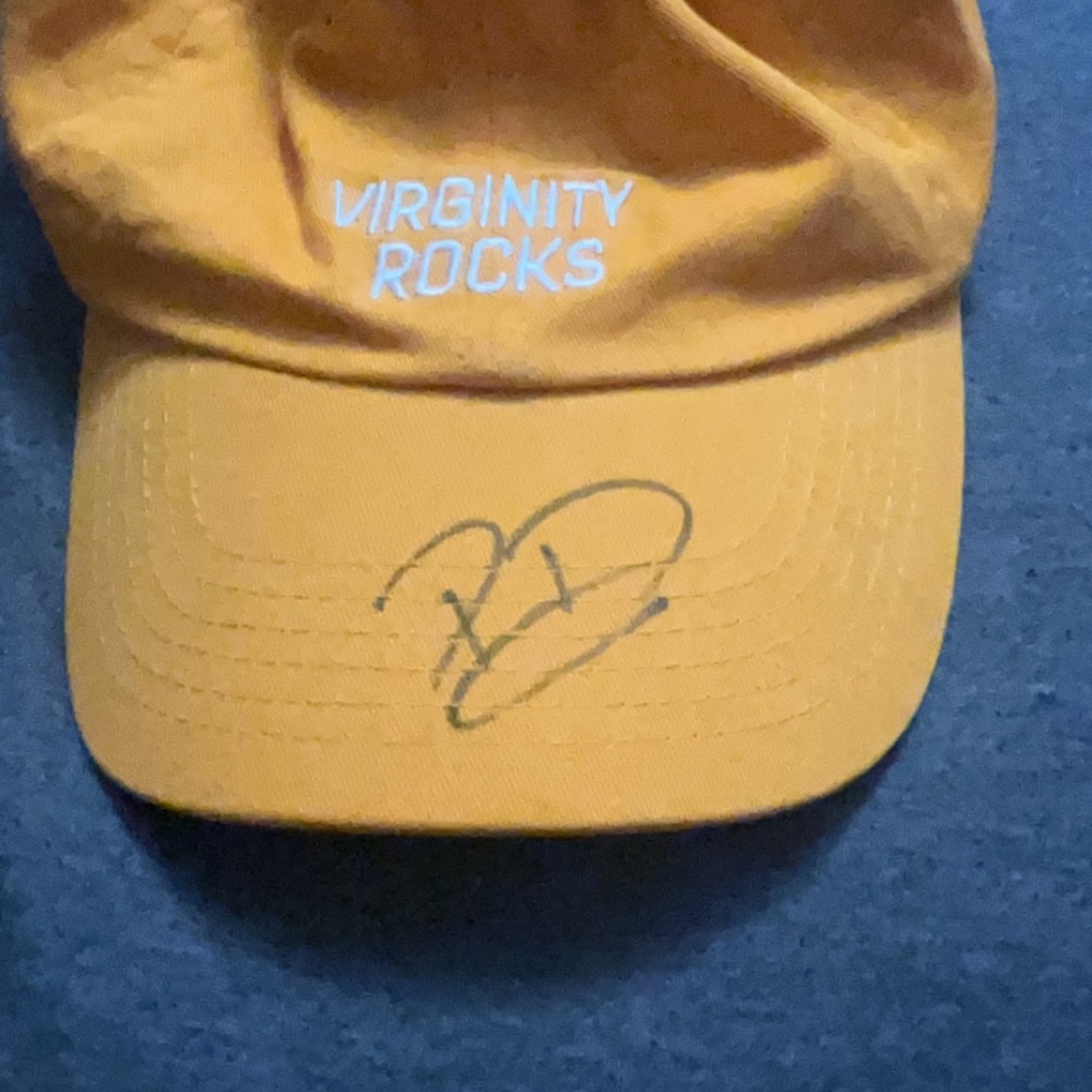 Virginity rocks autographed hat